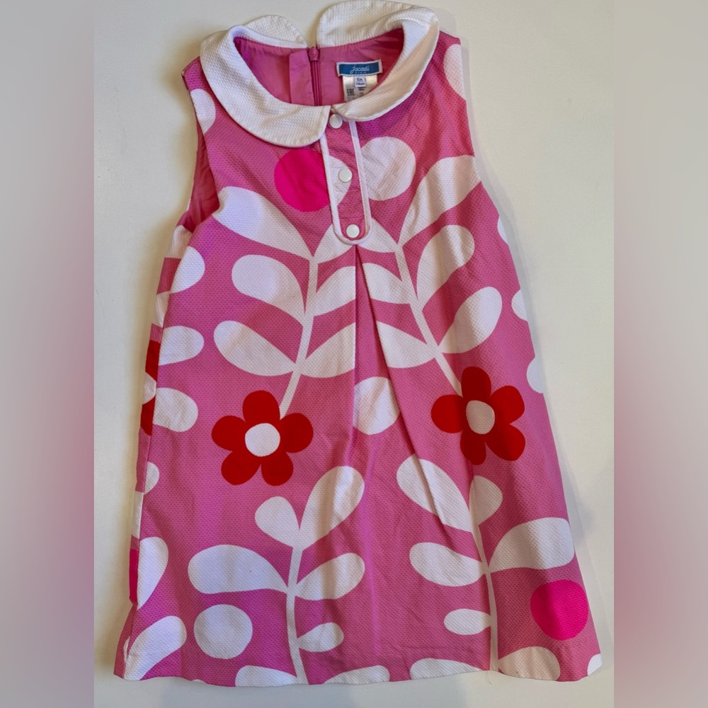 Jacadi Pink and White Polka Dot Dress